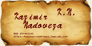 Kazimir Nadoveza vizit kartica